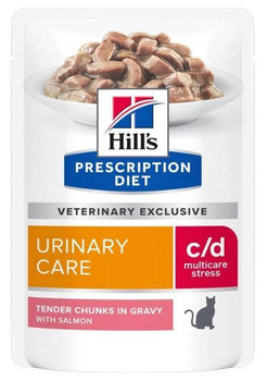 HILL'S PD Prescription Diet Feline c/d Urinary Stress Salmon 85g φακελάκι