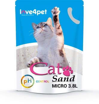 Άμμος για γάτες Cat Sand Micro Σιλικόνης - PH Control 3.8l (Αλλάζει χρώμα για να ελέγξει για πρώιμα σημάδια ασθένειας)