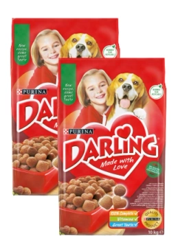 PURINA Darling με νόστιμο μείγμα βοδινού και κοτόπουλου 2x10 kg