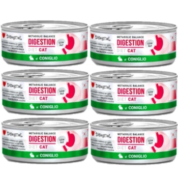 Disugual Υγρή Τροφή για Γάτες Veterinary DIGESTION Κουνέλι (ενήλικα) 6x85g