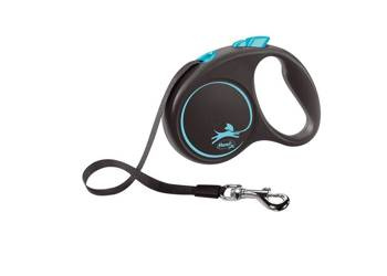 Flexi Leash Black Design M Tape 5m έως 25kg Μπλε