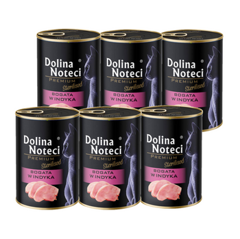 DOLINA NOTECI Premium για αποστειρωμένες γάτες πλούσιο σε γαλοπούλα 6x400g