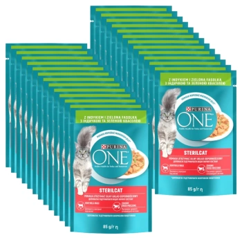 Purina One Sterilcat με γαλοπούλα και πράσινα φασόλια 26x85g