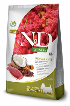 FARMINA N&D Quinoa Canine Skin & Coat, πάπια καρύδα Adult Mini 800g