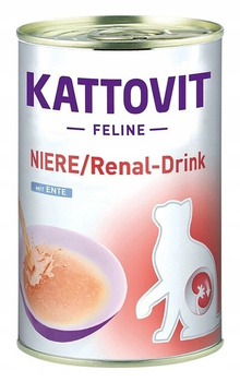 Kattovit Drink Niere/Renal πάπια 135ml κονσέρβα