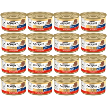 Purina Gourmet Gold Mousse με μοσχάρι 48x85g
