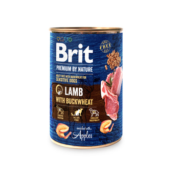 Brit Premium by Nature Αρνί με σιτάρι 6x400g