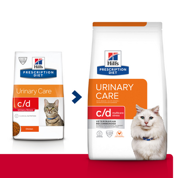 HILL'S PD Prescription Diet Feline c/d Chicken Urinary Stress 3kg + ΈΚΠΛΗΞΗ ΓΙΑ ΤΗ ΓΆΤΑ