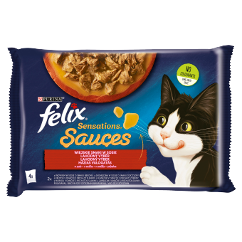 FELIX Sensations Sauce Cat Food γεύσεις χώρας σε σάλτσα 4x85g