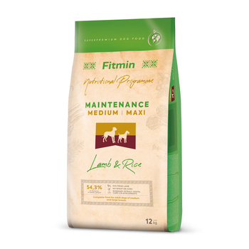 FITMIN Medium Maxi Συντήρηση Αρνί&Ρύζι 12kg