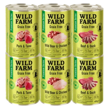 WILD FARM Premium Grain Free Mix flavours 12x400g - Τροφή για γάτες χωρίς κόκκους