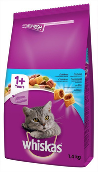 WHISKAS Adult 1.4kg - ξηρά τροφή για γάτες με τόνο και λαχανικά