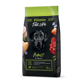 FITMIN For Life Ενηλίκων για όλες τις φυλές 12kg + Μπισκότα Fitmin For Life για σκύλους και γάτες 50 g mix γεύσεις