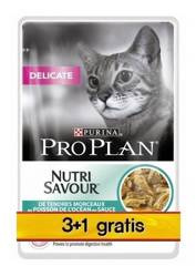 Purina Pro Plan Delicate Nutrisavour Ocean Fish 4x85g (3+1 ΔΩΡΕΑΝ)