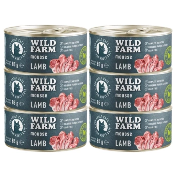 WILD FARM Mousse Lamb 6x85g - μους χωρίς σιτηρά για γάτες