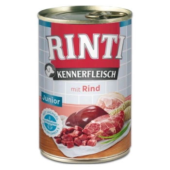 Rinti Kennerfleisch Junior Rind υγρή τροφή για σκύλους - βόειο κρέας 400g