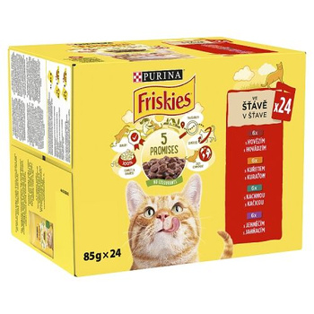PURINA Friskies Cat κρέας σε σάλτσα MIX γεύσεις 24x85g