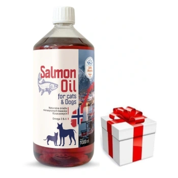 Λάδι σολομού για σκύλους και γάτες 1000 ml  + ΔΩΡΕΑΝ ΕΚΠΛΗΞΗ ΓΙΑ ΤΗ ΓΑΤΑ