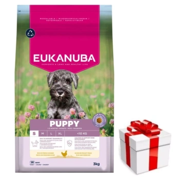 EUKANUBA Growing Puppy Small Breed 3kg κοτόπουλο + δωρεάν έκπληξη για το σκύλο σας