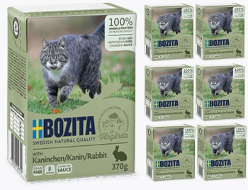 BOZITA Cat Κουνέλι σε σάλτσα 6x370g