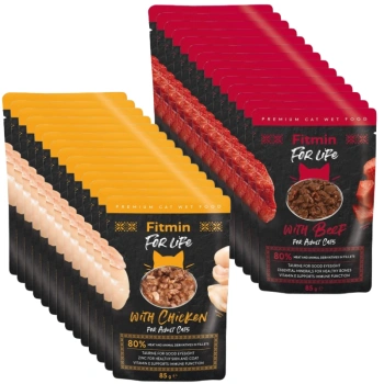 Fitmin Cat For Life Adult Μείγμα γεύσεων 28x85g