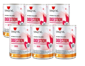 Disugual Karma υγρή τροφή για σκύλους Κτηνιατρική DIGESTION Γαλοπούλα (ενήλικες) 6x400g