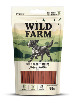 WILD FARM λωρίδες κουνελιού 80g λιχουδιές για σκύλους