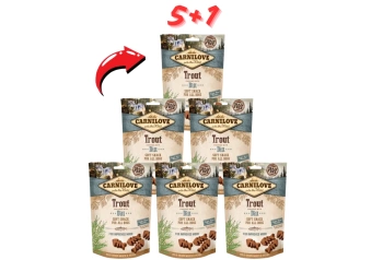 Carnilove Ημί-υγρό σνακ, πέστροφα και άνηθος, 200 γρ. 5+1 ΔΩΡΟ!!