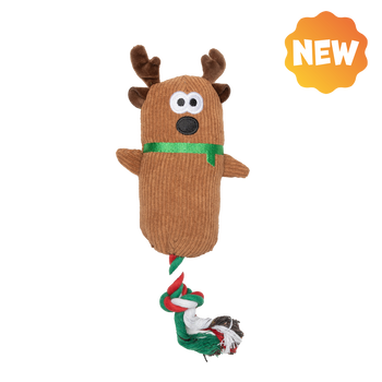 UNIQ PETS ΠΛΟΥΣΙΟ ΠΑΙΧΝΙΔΙ ΓΙΑ ΣΚΥΛΟΥΣ SQUEAKIES τράβηγμα ταράνδος με σφυρίχτρα 40cm