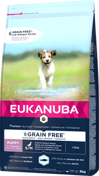 EUKANUBA Puppy&Junior Small/Medium Grain Free 3kg