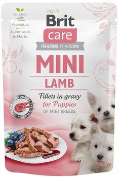 BRIT CARE Mini Lamb fillets in gravy  for puppy 85g