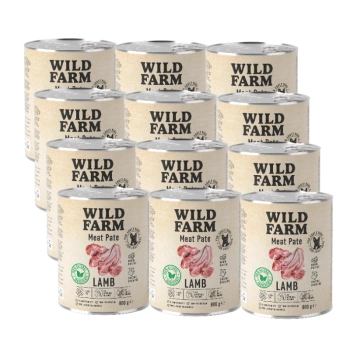 WILD FARM Πατέ Αρνιού 12x800g τροφή για σκύλους χωρίς γλουτένη
