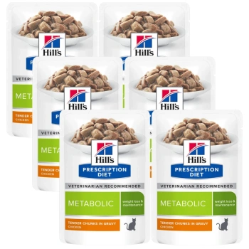 HILL'S PD Prescription Diet Feline Metabolic φακελάκι 6x85g
