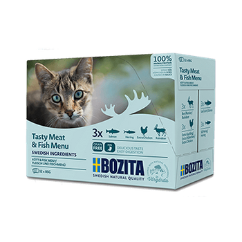 BOZITA Multibox Κομμάτια κρέατος και ψαριού σε σάλτσα 12x85g