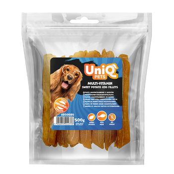 Σνακ για σκύλους UNIQ PETS 500g Πολυβιταμινούχο φιλέτο γλυκοπατάτας