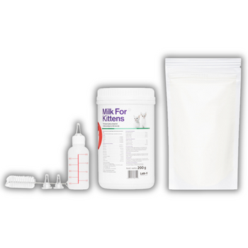 LAB-V Milk For Kittens - υποκατάστατο γάλακτος για γατάκια 200g-Kit με μπιμπερό και θηλές
