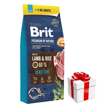 BRIT Premium By Nature Sensitive Lamb 15kg+3kg +ΔΩΡΕΑΝ ΕΚΠΛΗΞΗ ΓΙΑ ΤΟ ΣΚΥΛΟ ΣΑΣ