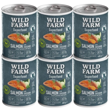 Wild Farm Superfood Salmon 6x400g τροφή για σκύλους χωρίς σιτηρά