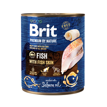 Brit Premium by Nature Ψάρι με δέρμα ψαριού 12x800g