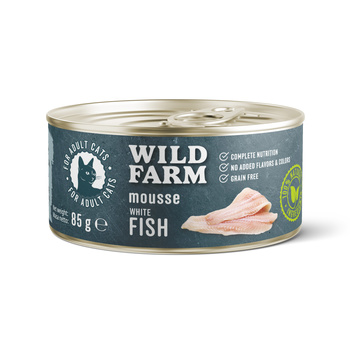 WILD FARM Mousse White Fish 85g - μους χωρίς σιτηρά για γάτες