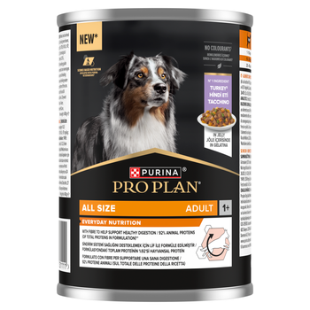 PRO PLAN Everyday Nutrition Τροφή για ενήλικες σκύλους πλούσια σε γαλοπούλα σε ζελέ 6x400g