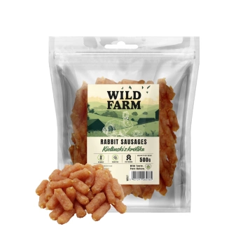 Λουκάνικα κουνελιού WILD FARM 500 γρ. λιχουδιά για σκύλους