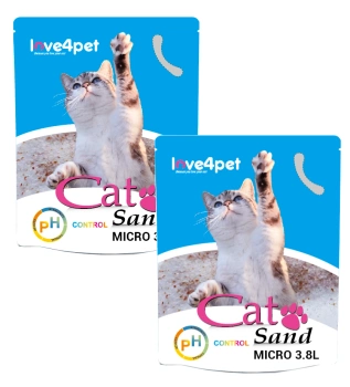 Άμμος για γάτες Cat Sand Micro Σιλικόνης - PH Control 2x3.8l (Αλλάζει χρώμα για να ελέγξει για πρώιμα σημάδια ασθένειας)