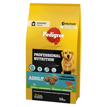 PEDIGREE® Adult Professional Nutrition 12 kg με βόειο κρέας και λαχανικά - πλήρης ξηρά τροφή για ενήλικες σκύλους μεγάλων και μεσαίων φυλών