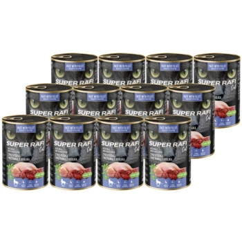DOLINA NOTECI Super Rafi Γάτας P&F με ορτύκια και συκώτι κουνελιού 12x400g