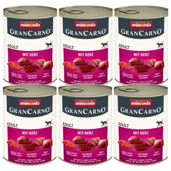 ANIMONDA GranCarno Ενηλίκων με γεύση σκύλου: με καρδιές 6x800g