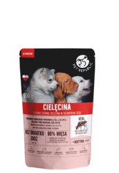 PetRepublic Junior Ψιλοκομμένα κομμάτια σε λεπτή σάλτσα μοσχαριού 100g