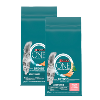 Purina One Adult Σολομός & Σιτάρι τροφή για ενήλικες γάτες 2x9,75 kg