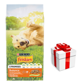 PURINA Friskies Balance Κοτόπουλο με λαχανικά 15kg + ΈΚΠΛΗΞΗ ΓΙΑ ΤΟ ΣΚΎΛΟ ΣΑΣ