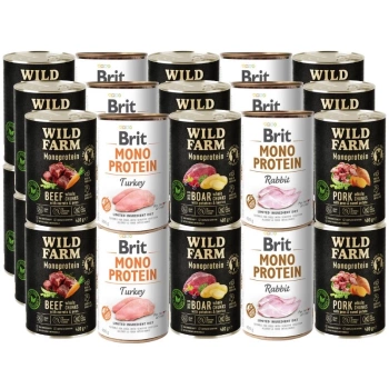 BRIT MONO PROTEIN + WILD FARM Μονοπρωτεΐνη 30x400g